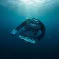 Blue coral rash guard